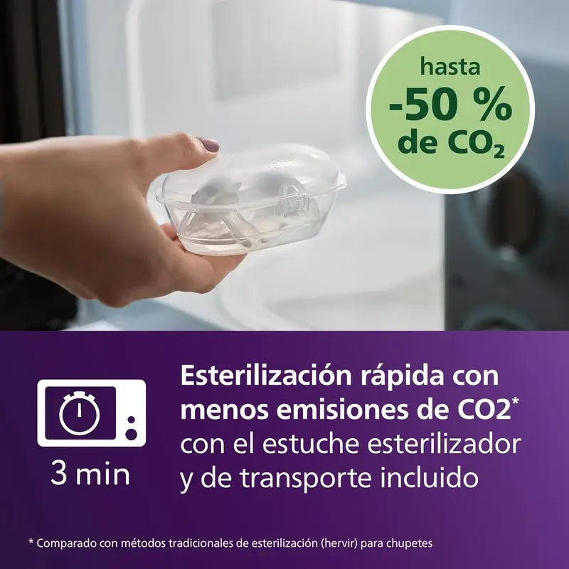 Philips Avent 2 sucettes ultra douces 0-6m bébé fille