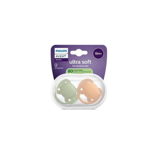 Philips Avent 2 sucettes ultra douces +18m neutre