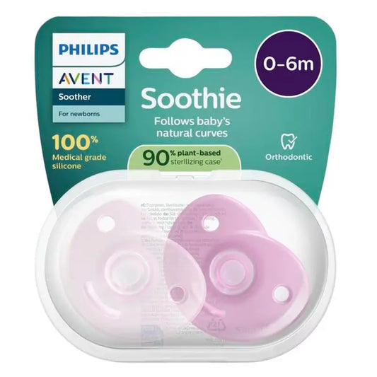 Philips Avent Soothie Soothing 2 sucettes 0-6m bébé fille