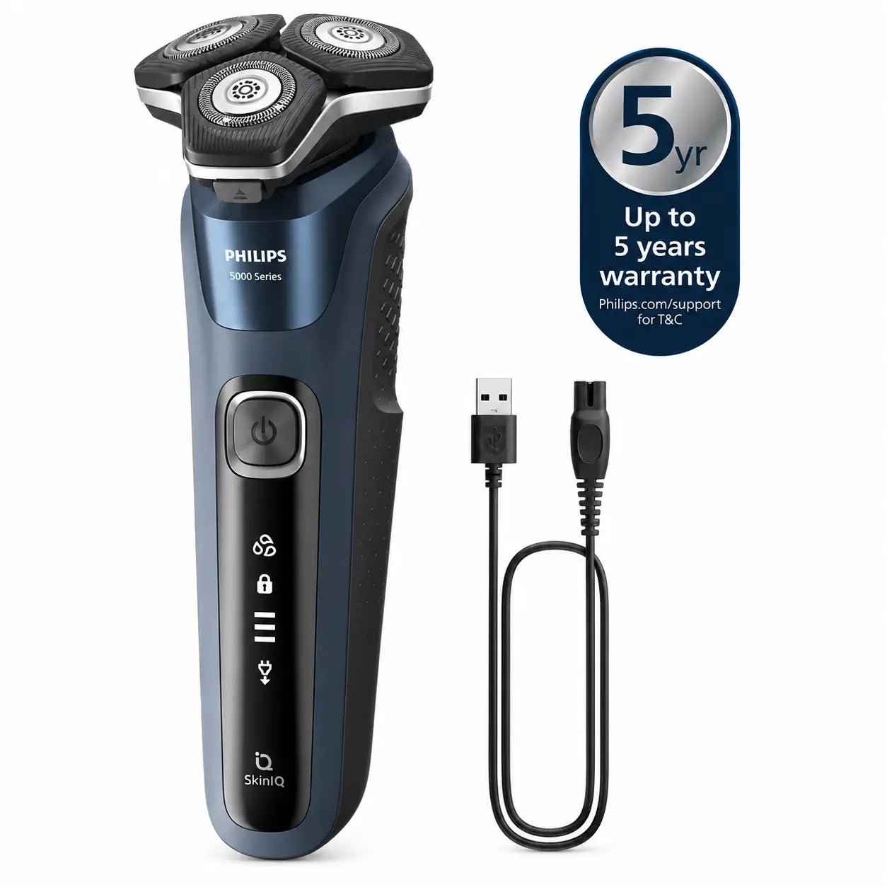 Philips Shaver Series 5000 Wet & Dry Poweradapt, têtes 360D