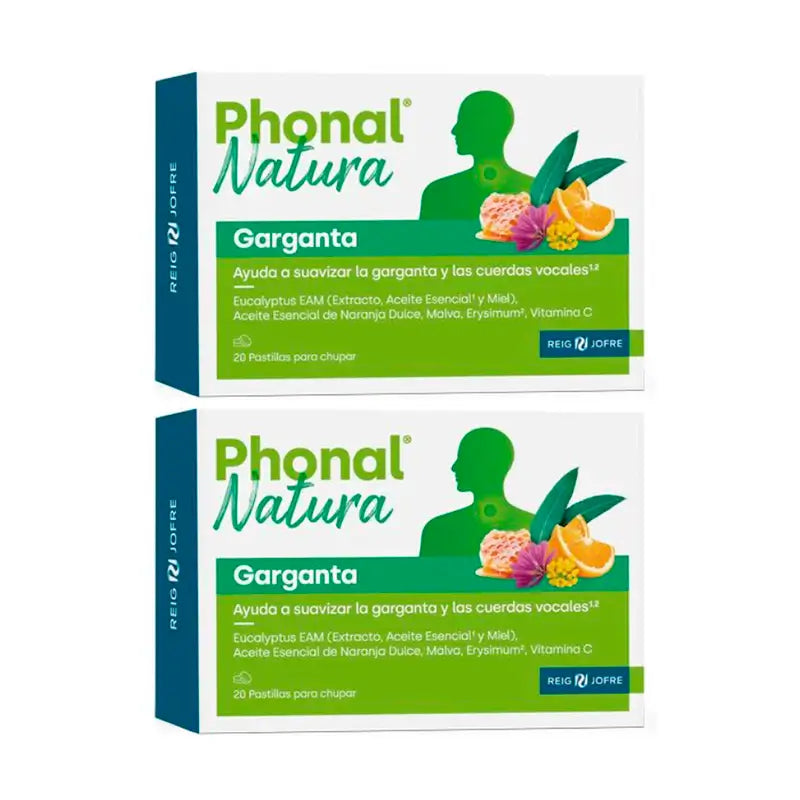 Phonal Natura Duplo Gorge, 2 x 20 pastilles