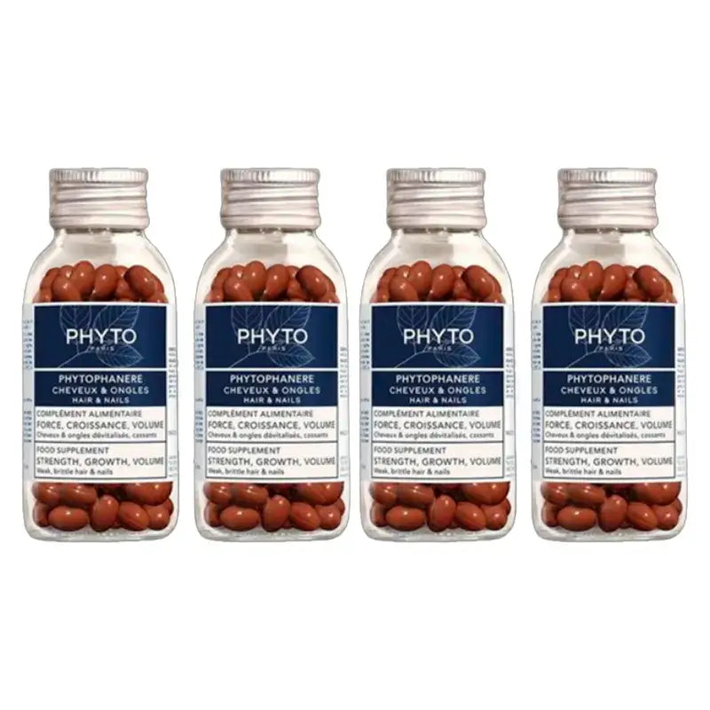 Phytophanere Traitement Anti-Chute Cheveux et Ongles, 4x120 Capsules