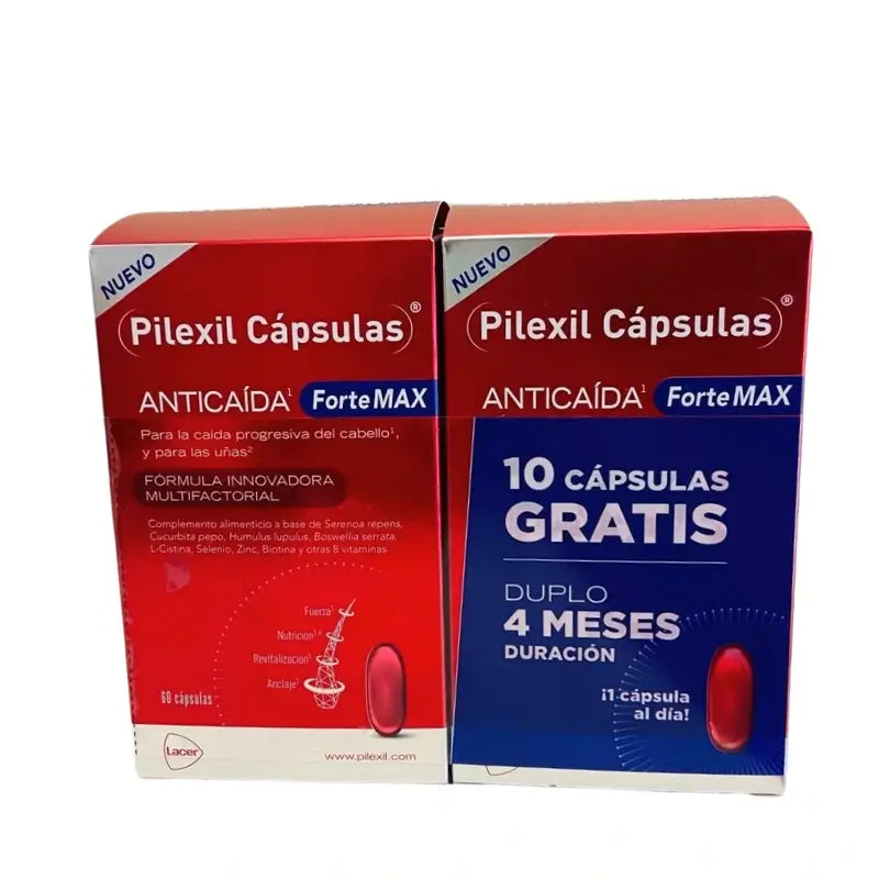 Pilexil Forte Max Chute de Cheveux Duplo, 2x60 Capsules