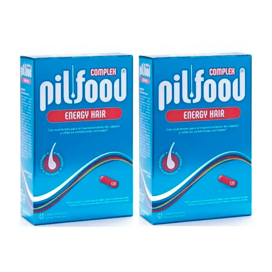 Pilfood Complex Hair and Nail Nutrients, Pack 2 x 120 Comprimés