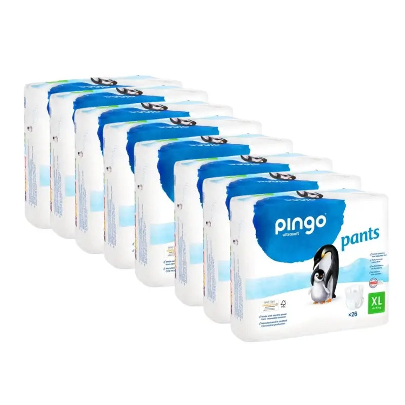 Pingo Nappy Lingettes pour couches Taille 6 (16 Kg+), 8X26 unités