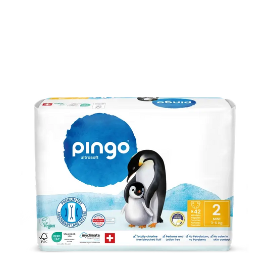 Couches écologiques Pingo Taille 2 (3-6 Kg), 42 unités