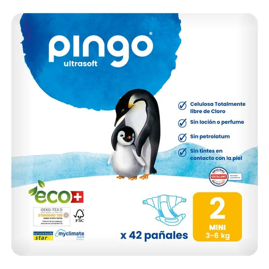 Pingo Ecological Nappies Size 2 Mini (3-6 kg), 42 Units