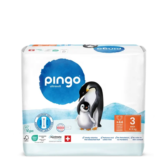 Couches écologiques Pingo Taille 3 (4-9 Kg), 44 pièces