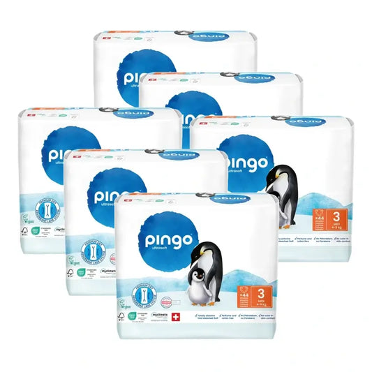 Couches écologiques Pingo Taille 3 (4-9 Kg), 6X44 unités