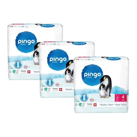Couches écologiques Pingo Taille 4 (8-14 Kg), 3X40 unités