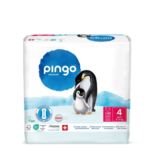 Couches écologiques Pingo Taille 4 (8-14 Kg), 40 unités