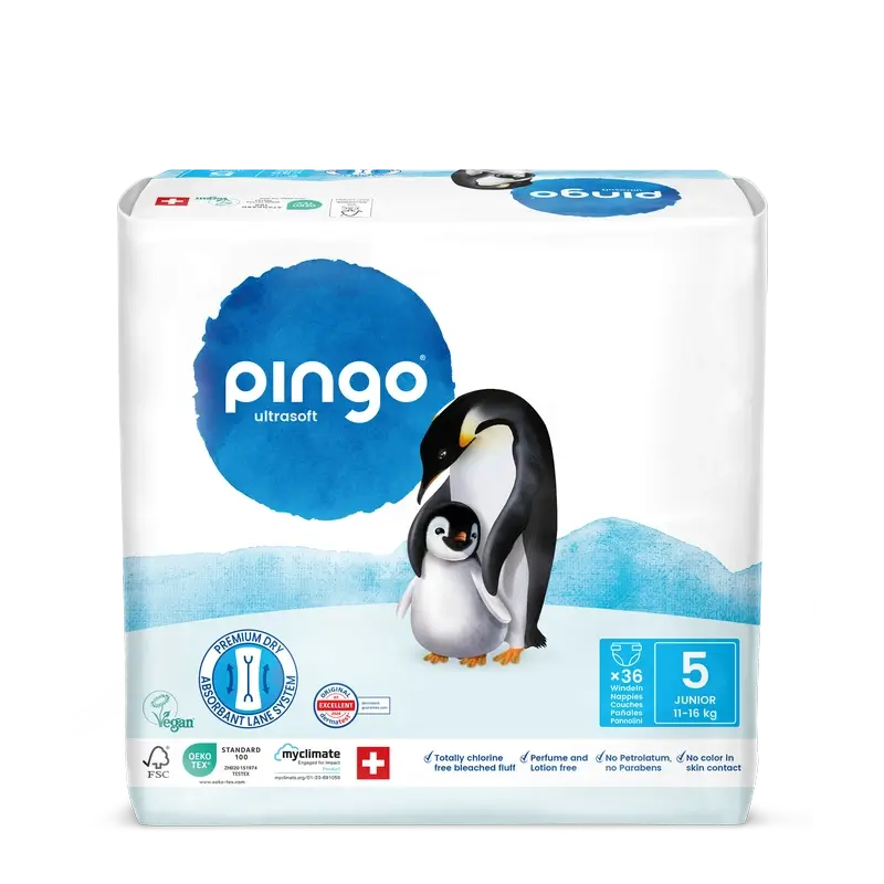Couches écologiques Pingo Taille 5 (11-16 Kg), 36 pcs.