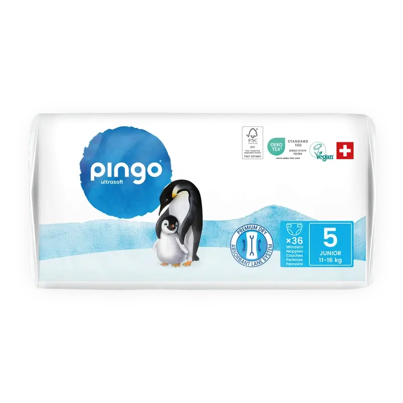 Couches écologiques Pingo Taille 5 (11-16 Kg), 36 pcs.