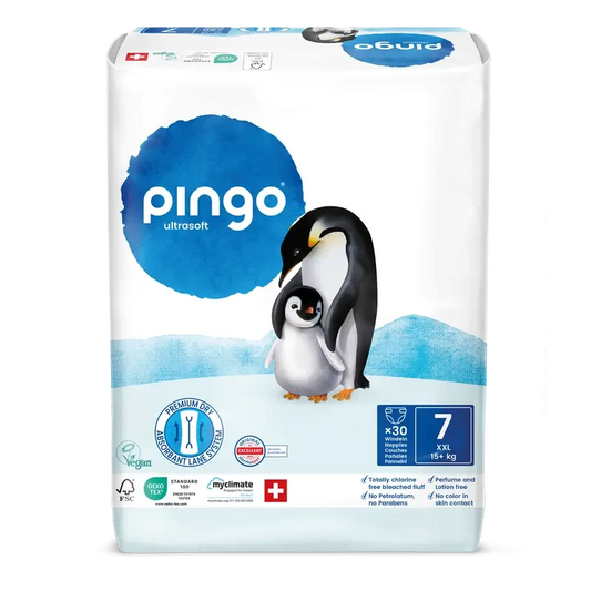 Couches écologiques Pingo Taille 7 (+15 Kg), 30 unités