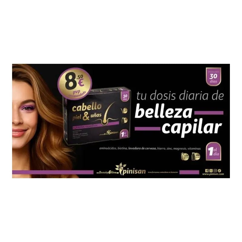 Pinisan Cheveux, Peau et Ongles, 30 gélules