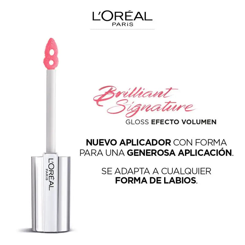L'Oréal Paris Brilliant Signature Plump Lipstick : Effet volumateur avec acide hyaluronique et collagène, 6 teintes