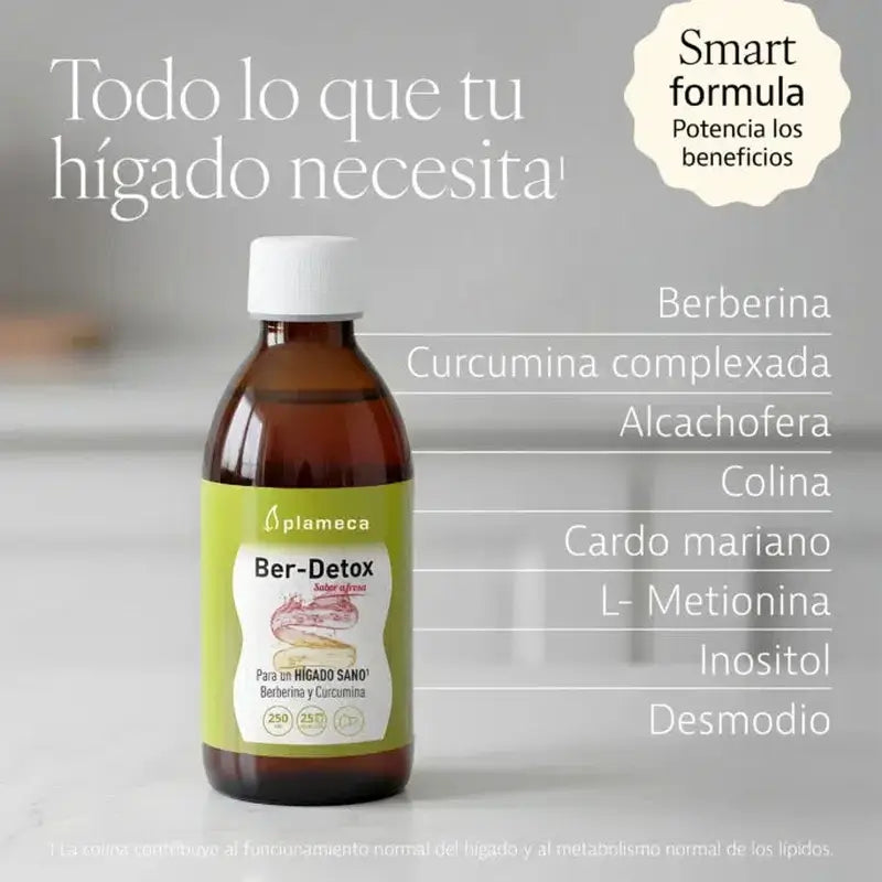 Plameca Ber-Detox Arôme Fraise, 250 Ml