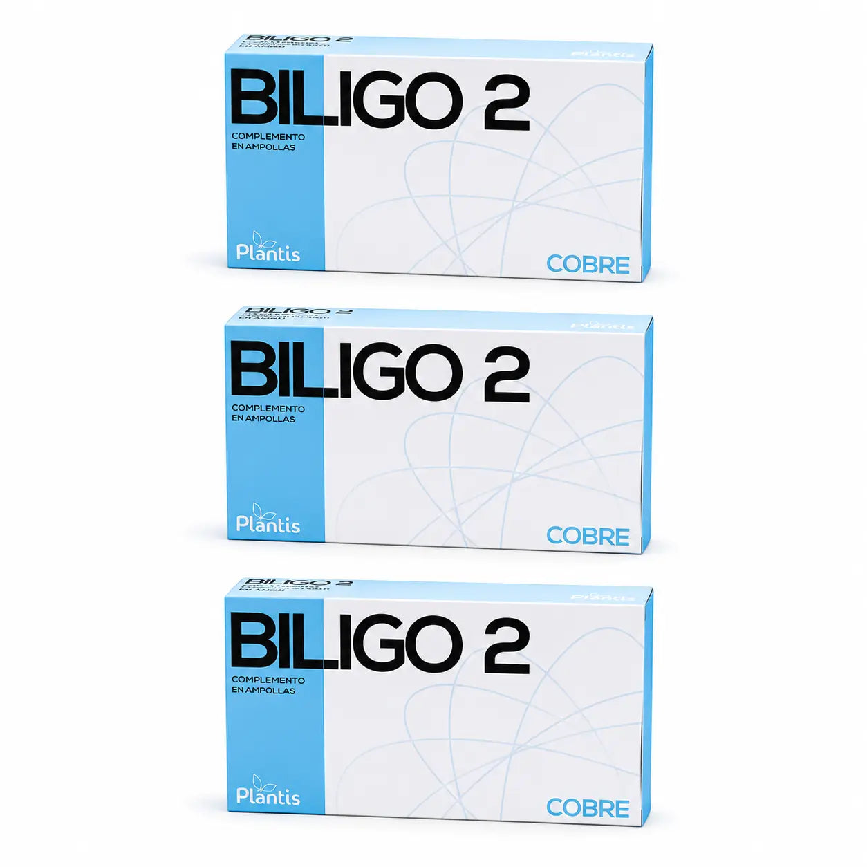 Plantis Biligo 2 Cuivre, 20 ampoules de 2 ml, lot de 3