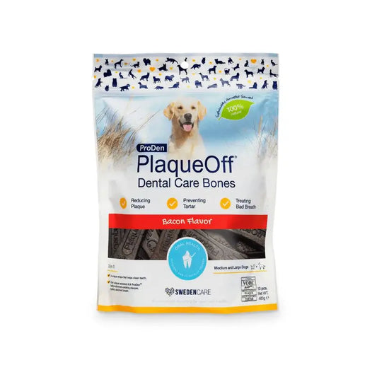 Plaqueoff Dental Care Bones Veggie Bacon 485 gr, snack pour chien