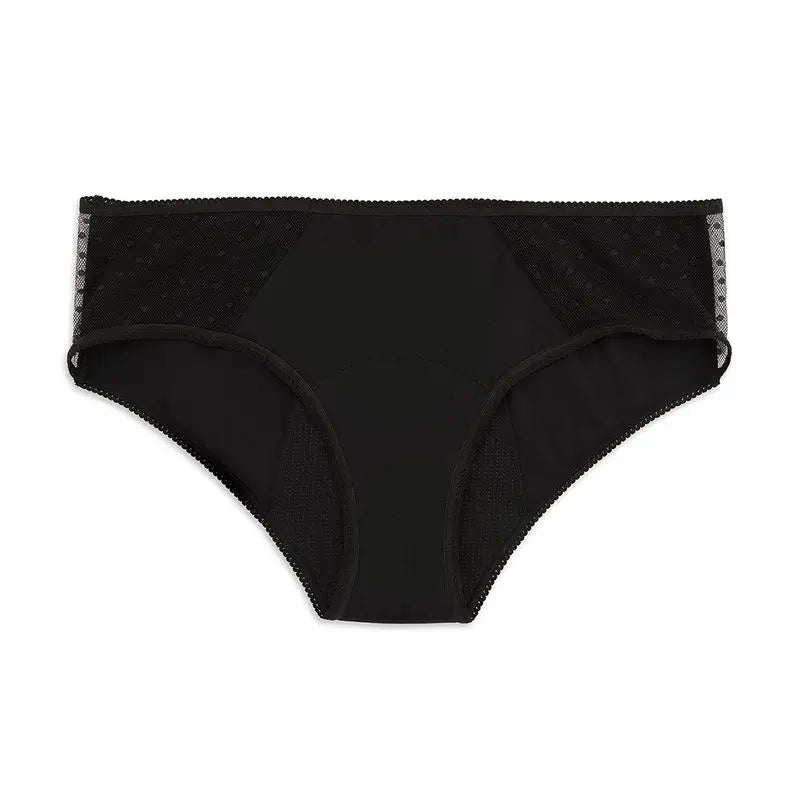 Platanomelon Kiwitas Classic Plumeti Menstrual Panties Black / L
