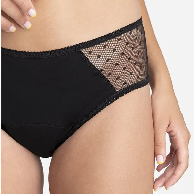 Platanomelon Kiwitas Classic Plumeti Culotte Menstruelle Noir / Xxl