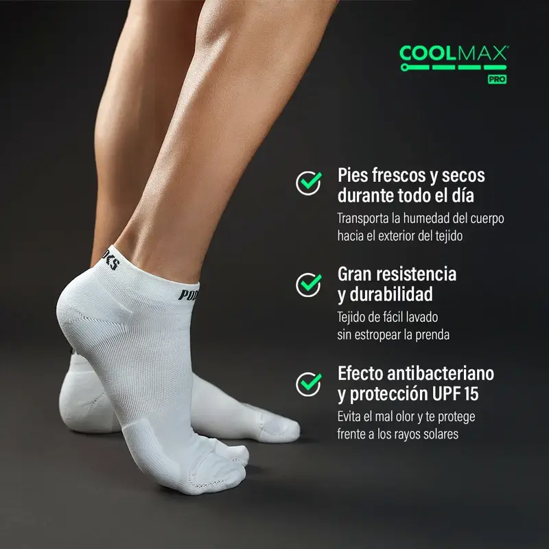 Podoks Running Ankle Socks H2 White