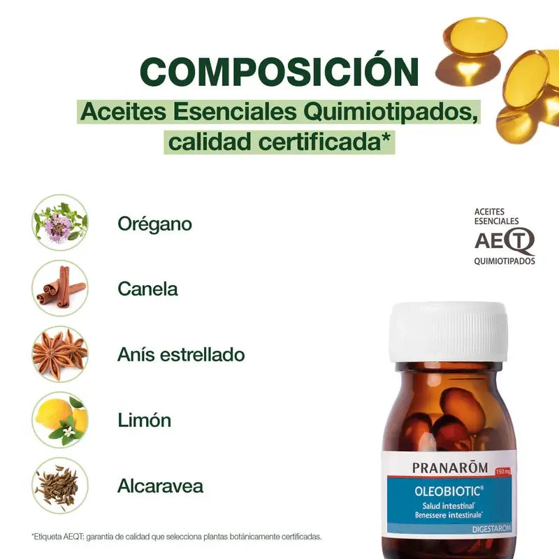 Pranarom Digestarom Oleobiotic Intestinal Health, 15 gélules
