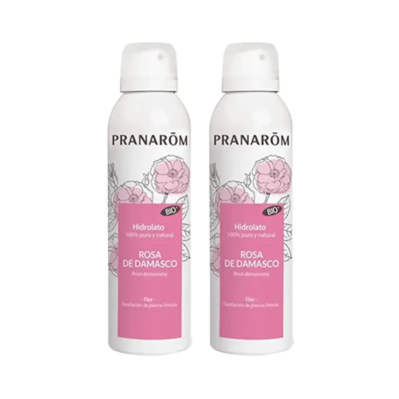 Pranarôm Hydrolats de Rose de Damas Bio, 2X150 Ml