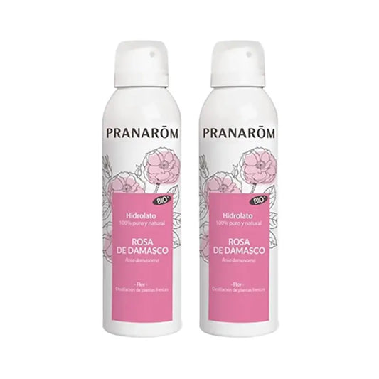 Pranarôm Hydrolats de Rose de Damas Bio, 2X150 Ml