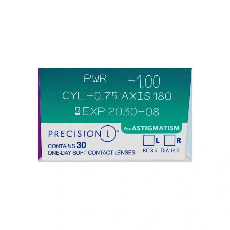 Lentilles quotidiennes toriques Precision1, 30 unités