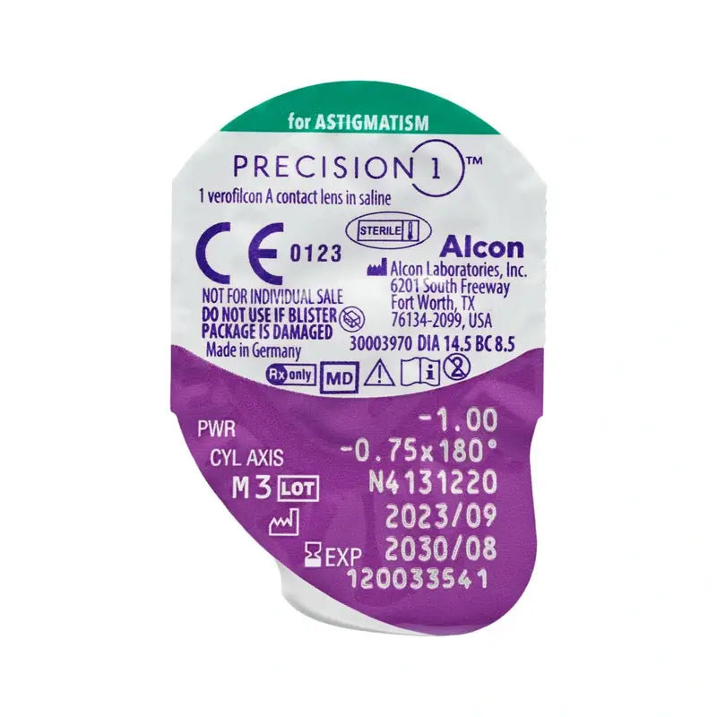 Lentilles quotidiennes toriques Precision1, 30 unités