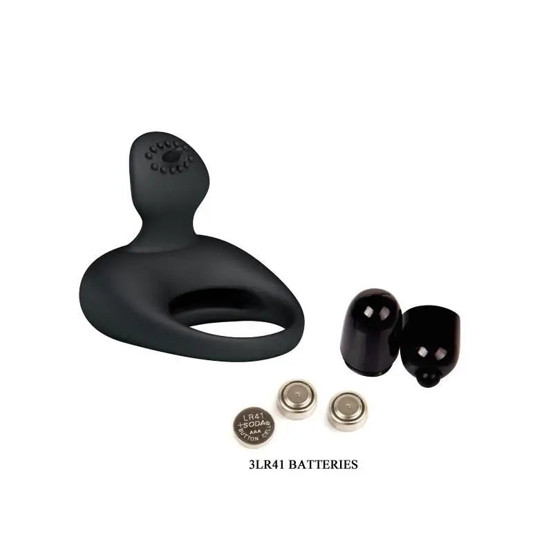 Prettylove Anneau vibrant Tonguo Noir