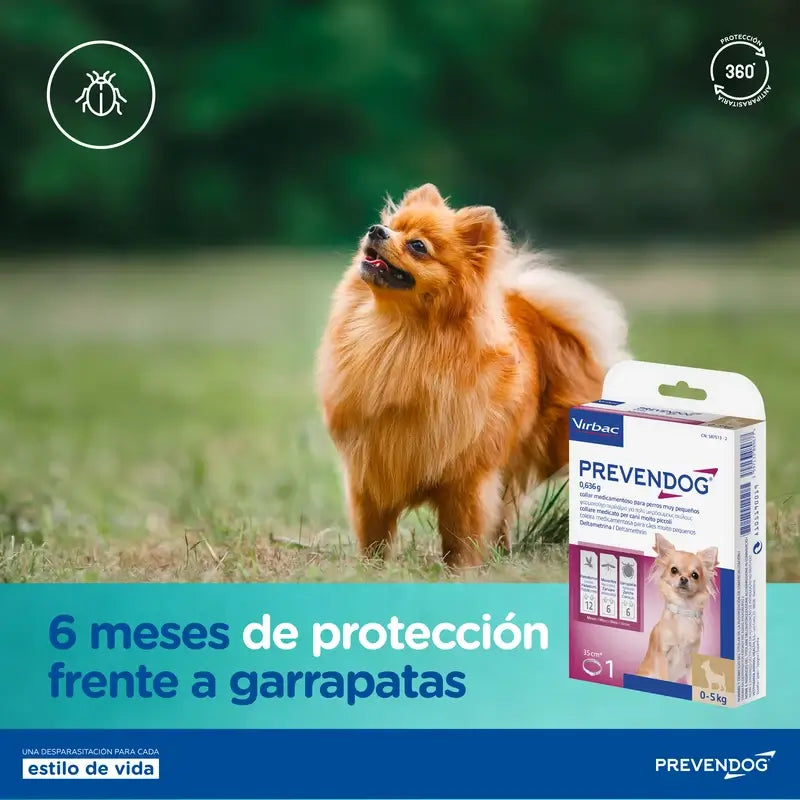 Virbac Prevendog Collier antiparasitaire 35 cm 2 unités