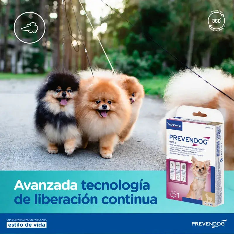 Virbac Prevendog Collier antiparasitaire 35 cm 2 unités