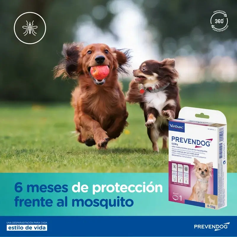 Virbac Prevendog Collier antiparasitaire 35 cm 2 unités