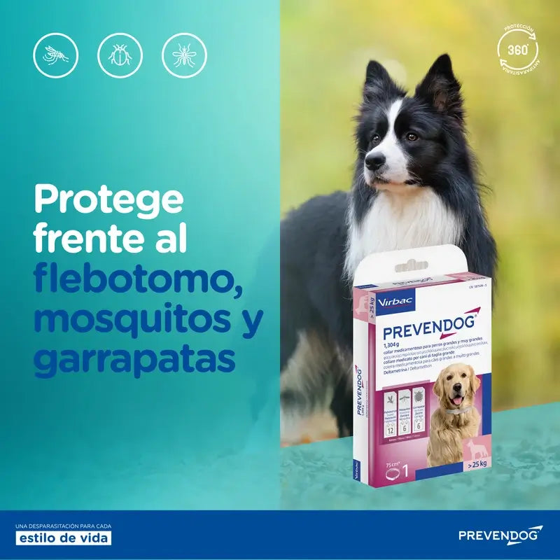 Virbac Prevendog Collier antiparasitaire 60 cm, 1 unité