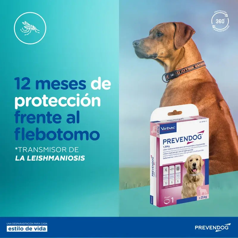 Virbac Prevendog Collier antiparasitaire 60 cm, 1 unité