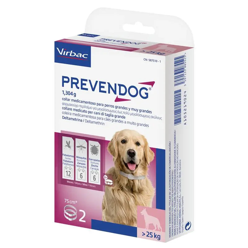 Virbac Prevendog Anti-parasite Collar 75 cm 2 units