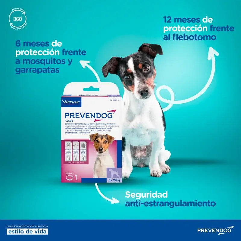 Virbac Prevendog Collier antiparasitaire 75 cm 2 unités