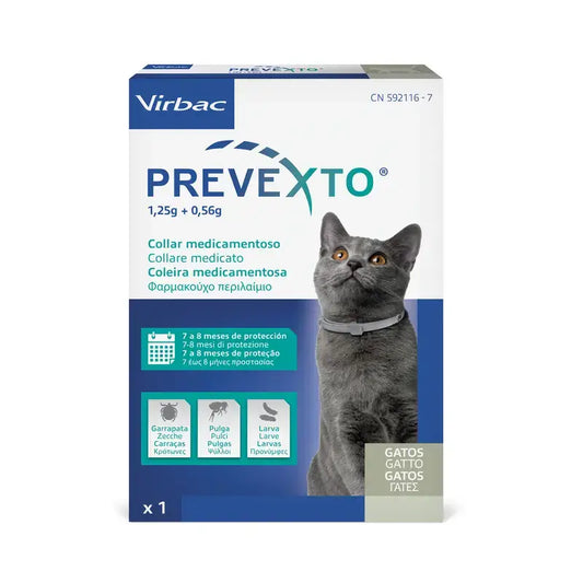 Collier antiparasitaire Prevexto pour chats, 38 cm