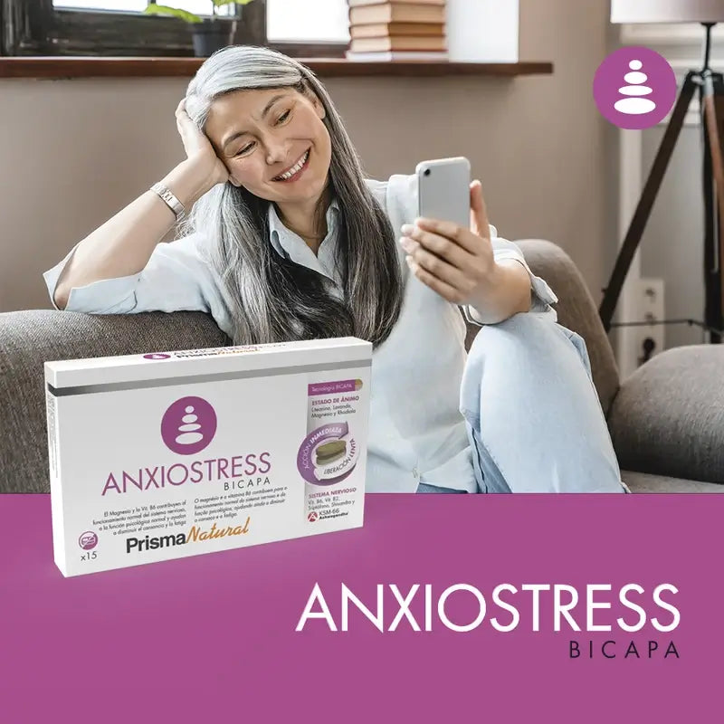 Prisma Natural Anxio-Stress Bicapa, 15 Comprimés