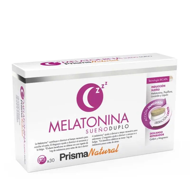 Prisma Natural Melatonin Bicapa Sleep, 30 comprimés