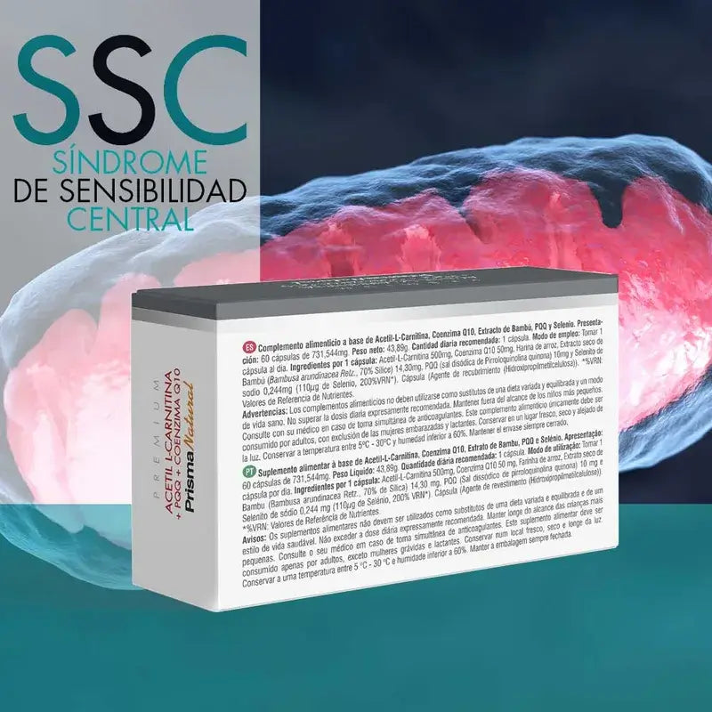 Prisma Premium Acetyl L-Carnitine+Pqq+Coenzyme Q10, 60 gélules