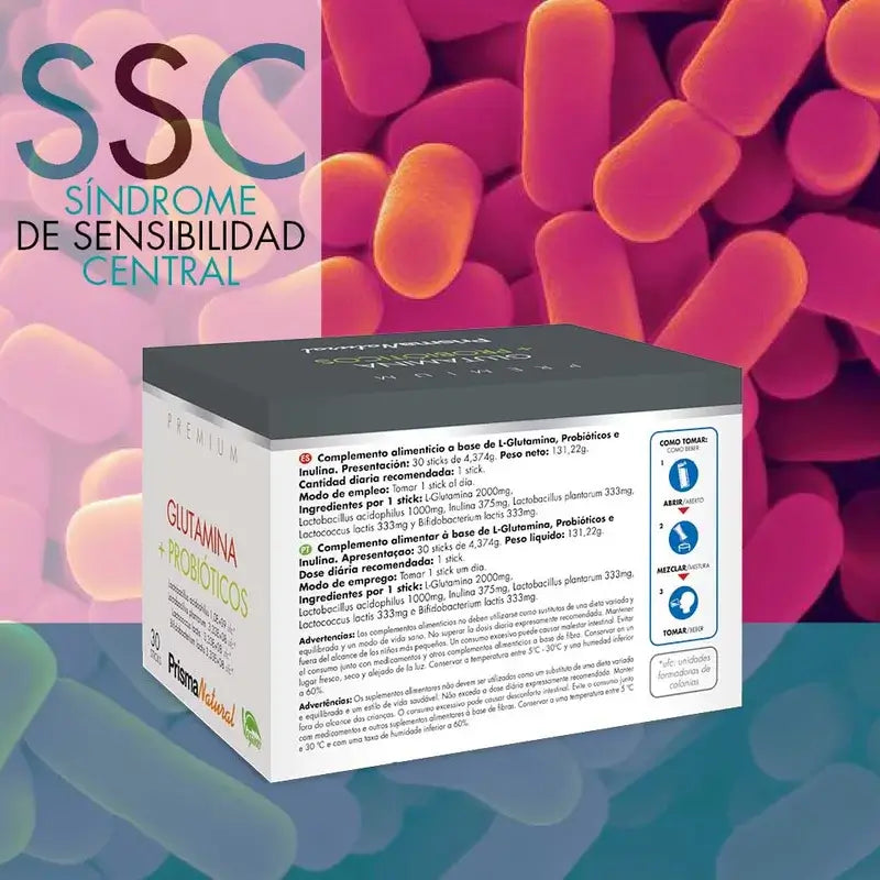 Prisma Premium Glutamine + Probiotiques, 30 sticks