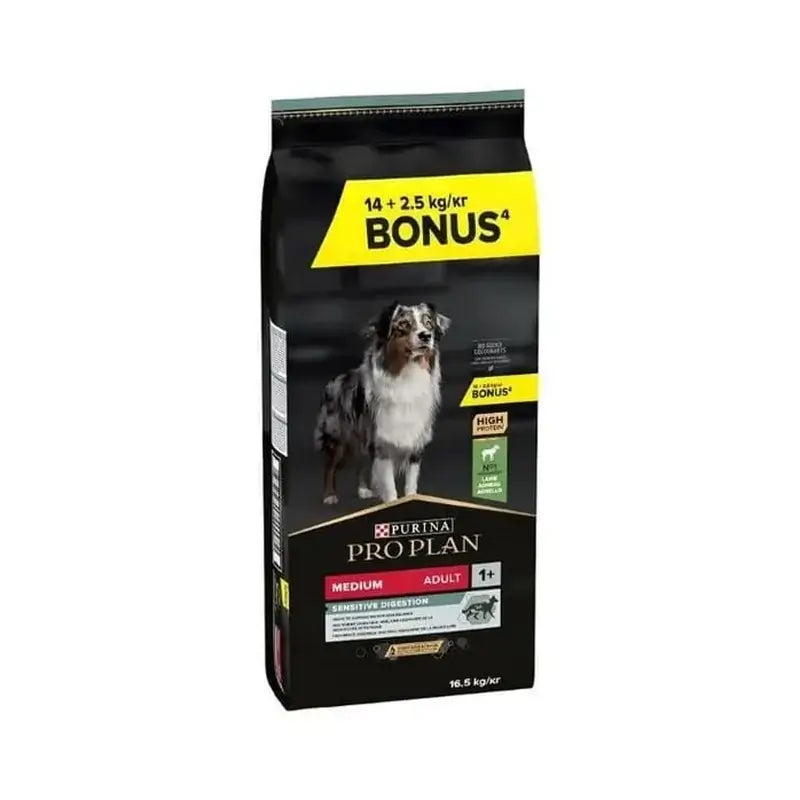Pro Plan Medium Sensitive Digestion Dog Food, 14 + 2.5 kg