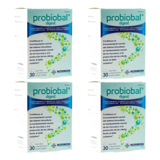 Probiobal Digest, 4 boîtes de 30 comprimés à croquer