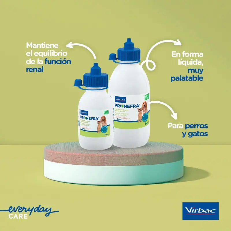 Virbac Pronefa 60 ml, Supplément rénal pour chiens et chats