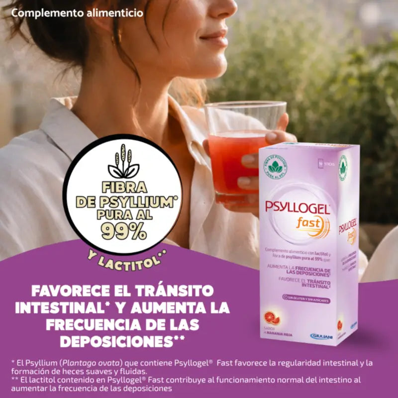 Psyllogel Fast 14,7 G Rouge Orange, 10 bâtonnets