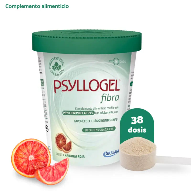 Psyllogel Fibre Rouge Goût Orange Pot de 170 G, 38 Doses