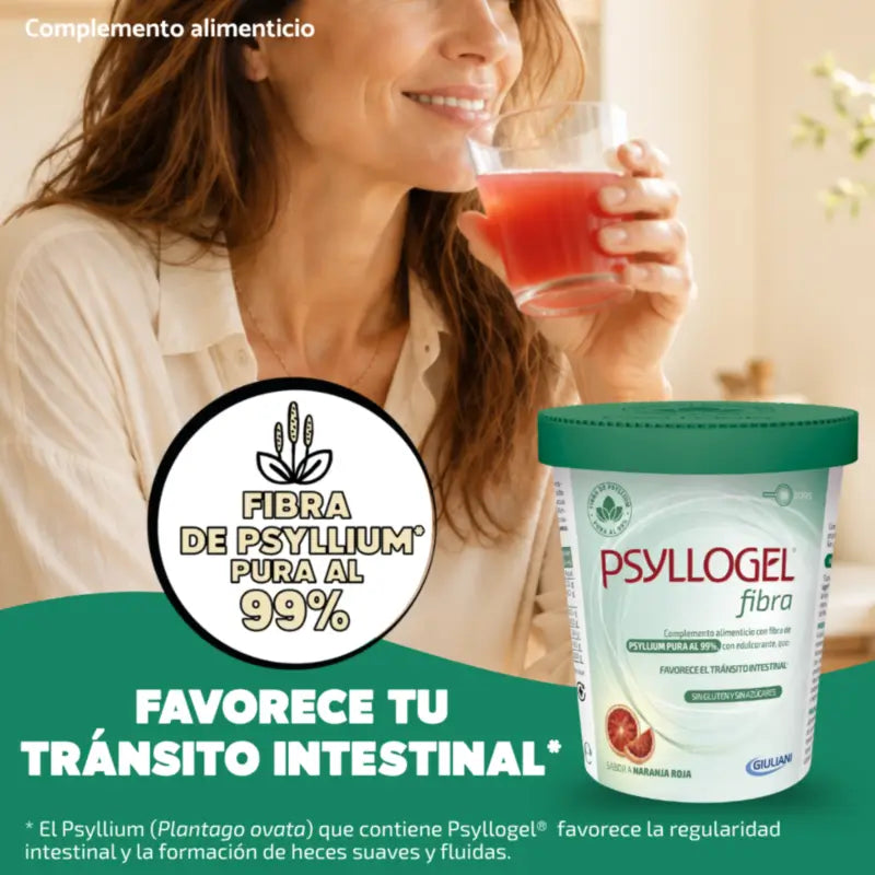 Psyllogel Fibre Rouge Goût Orange Pot de 170 G, 38 Doses